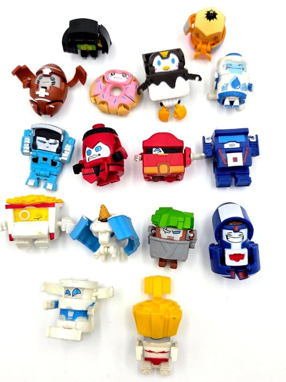 Botbots Lot Of 16 Transformer Toys Pucksie Point Dexter Lace Face Sprinkleberry